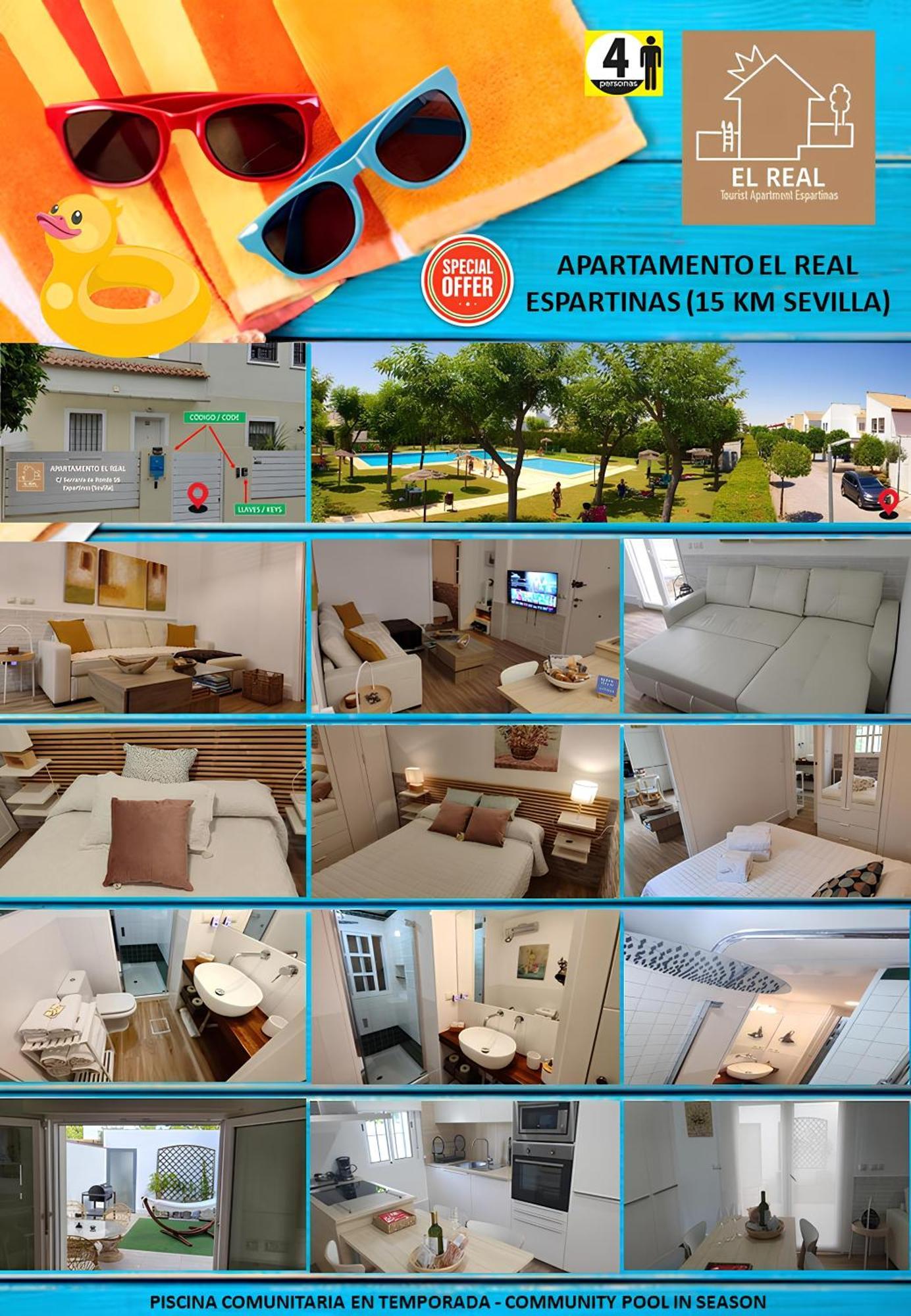 Apartamento El Real - Espartinas - Sevilla Kültér fotó